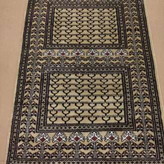 Yellow Family Design Knotted Wool Carpet – 3FT X 5FT | 90CM X 150CM